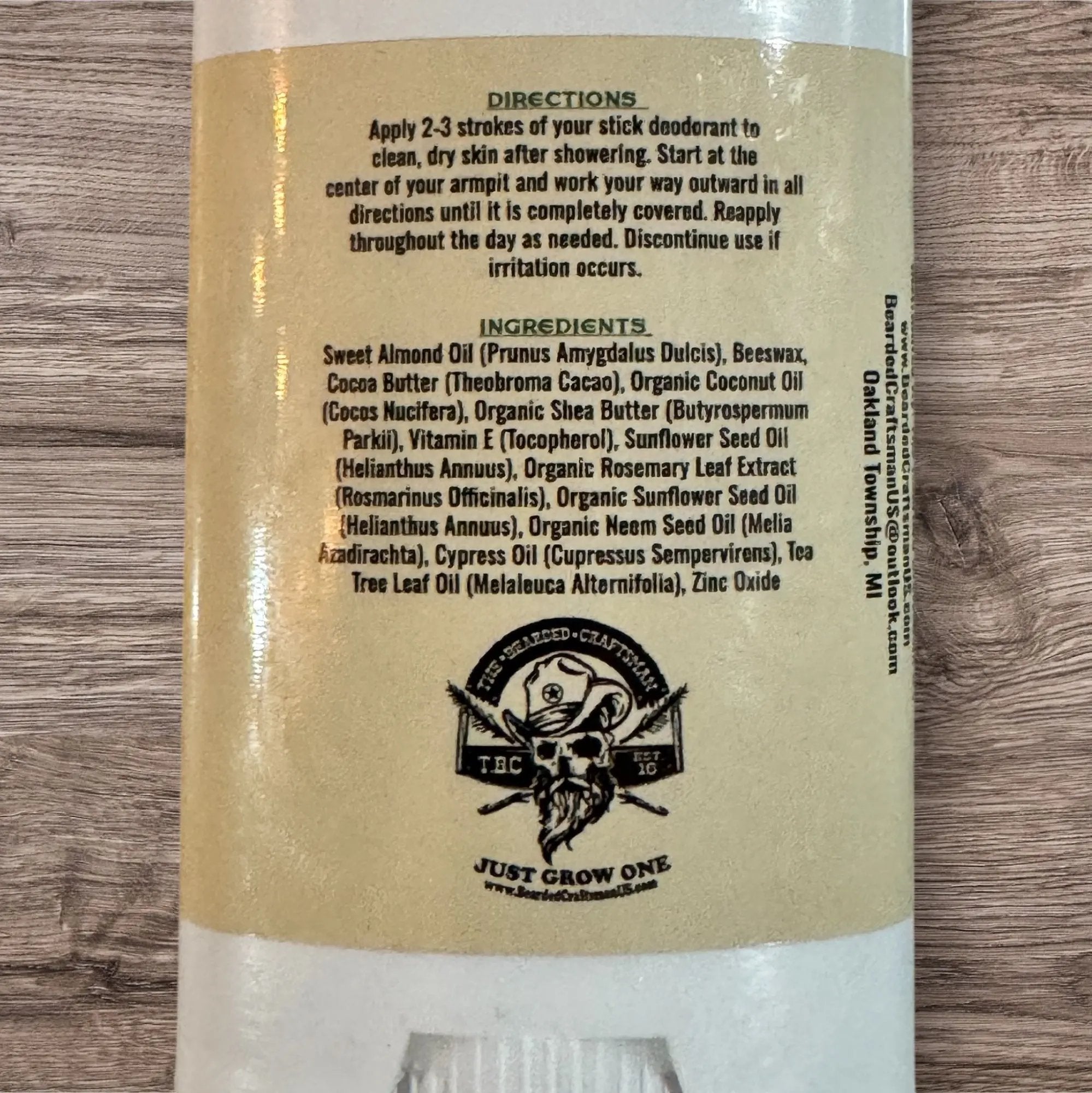 TBC Natural Deodorant The Bearded Craftsman US