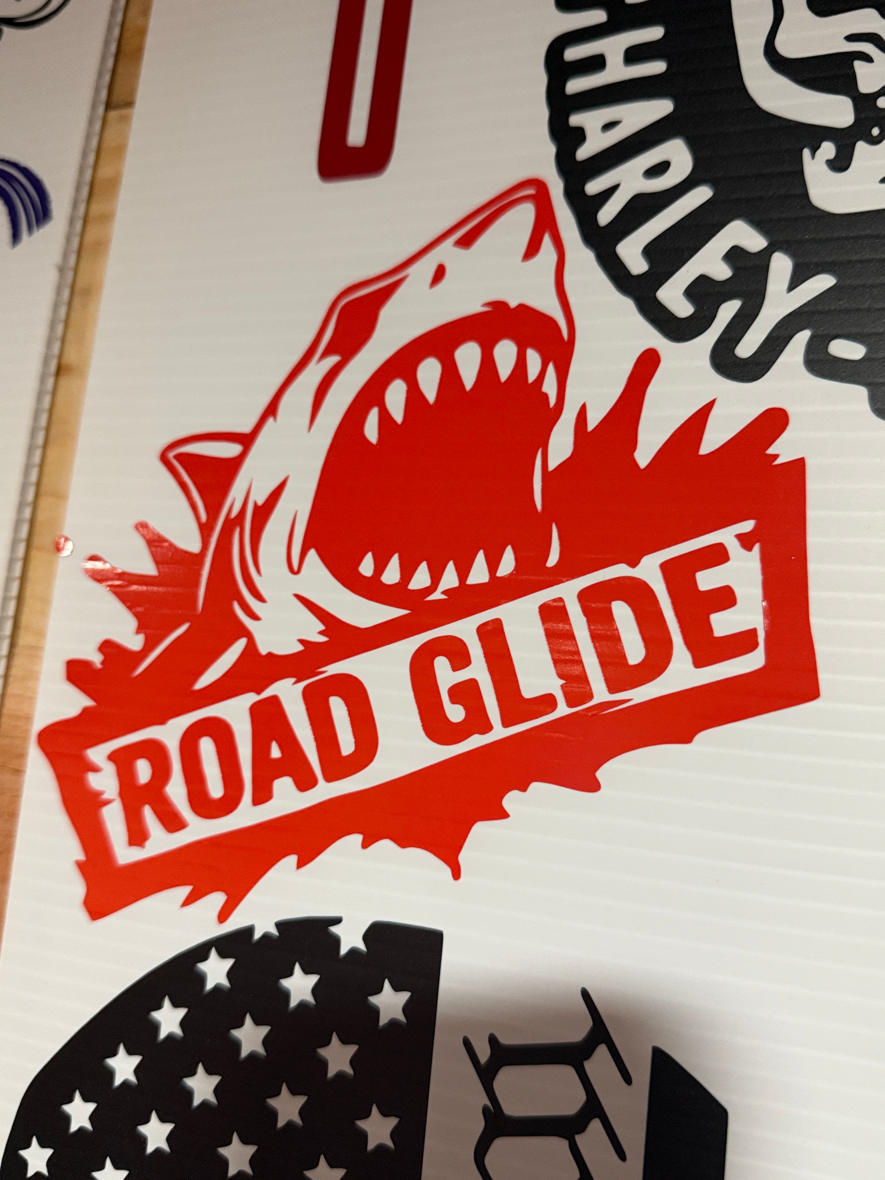 Road Glide Jumping Shark Motorcycle Decal