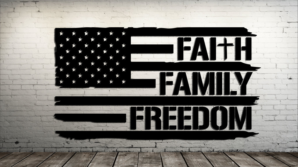 Faith.Family.Freedom Flag Decal