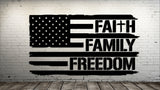 Faith.Family.Freedom Flag Decal