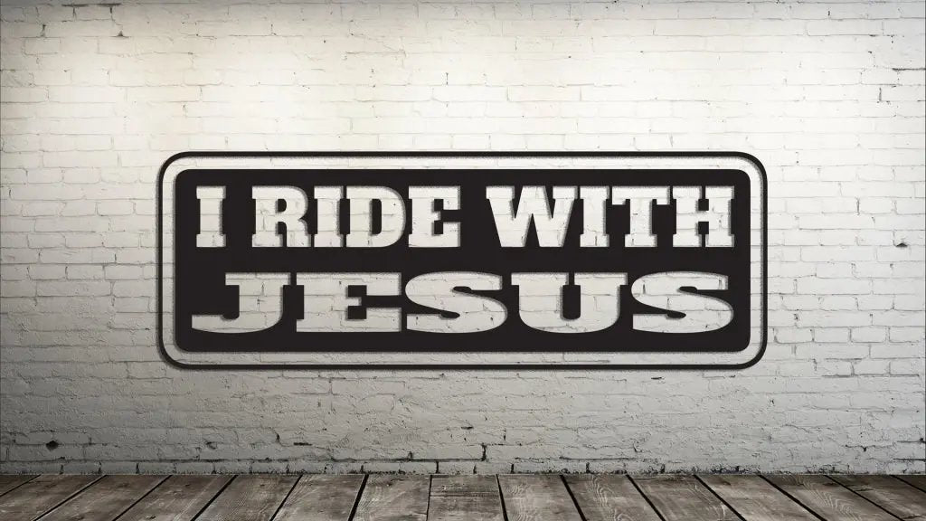 I Ride With Jesus Patch Decal The Bearded Craftsman US