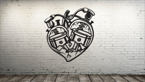 Motor Heart Decal
