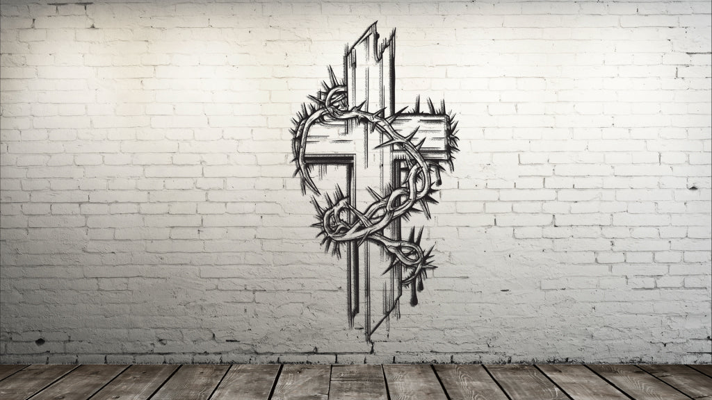 Thorn & Cross Decal