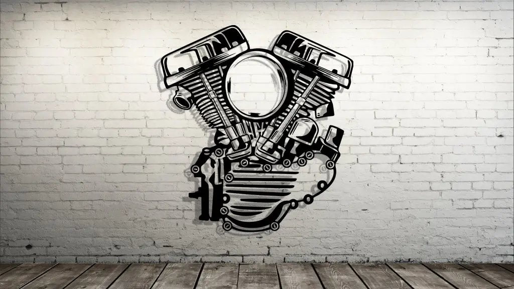 VTwin Panhead Motor Decal The Bearded Craftsman US