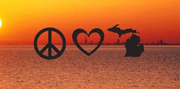 Peace Love, Michigan Decal The Bearded Craftsman US