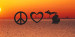 Peace Love, Michigan Decal