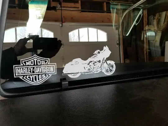 H-D Road Glide Motorcycle Decal The Bearded Craftsman US
