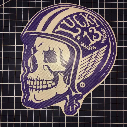 Lucky 13 Biker Decal The Bearded Craftsman US