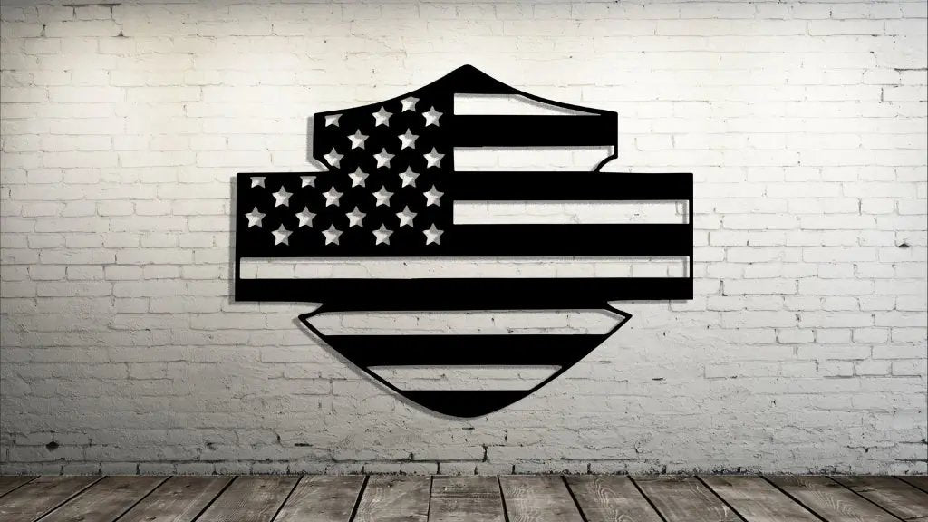 American Flag CVO Decal The Bearded Craftsman US