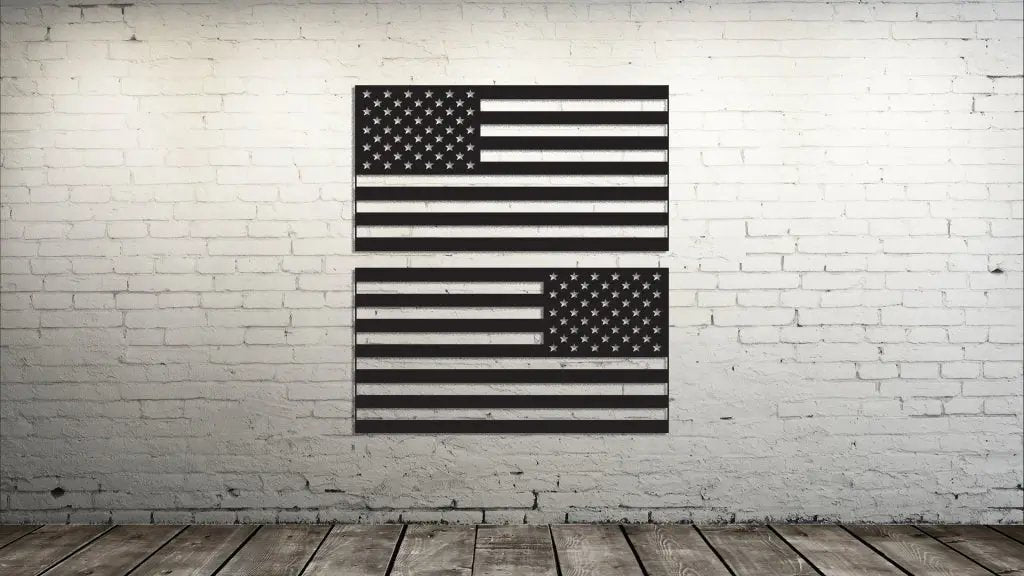 American Flag Pair Decals The Bearded Craftsman US