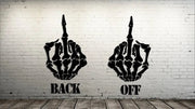 Back Off, Flip Off Pair Motorcycle Decal The Bearded Craftsman US