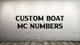 Custom Boat Number Decals
