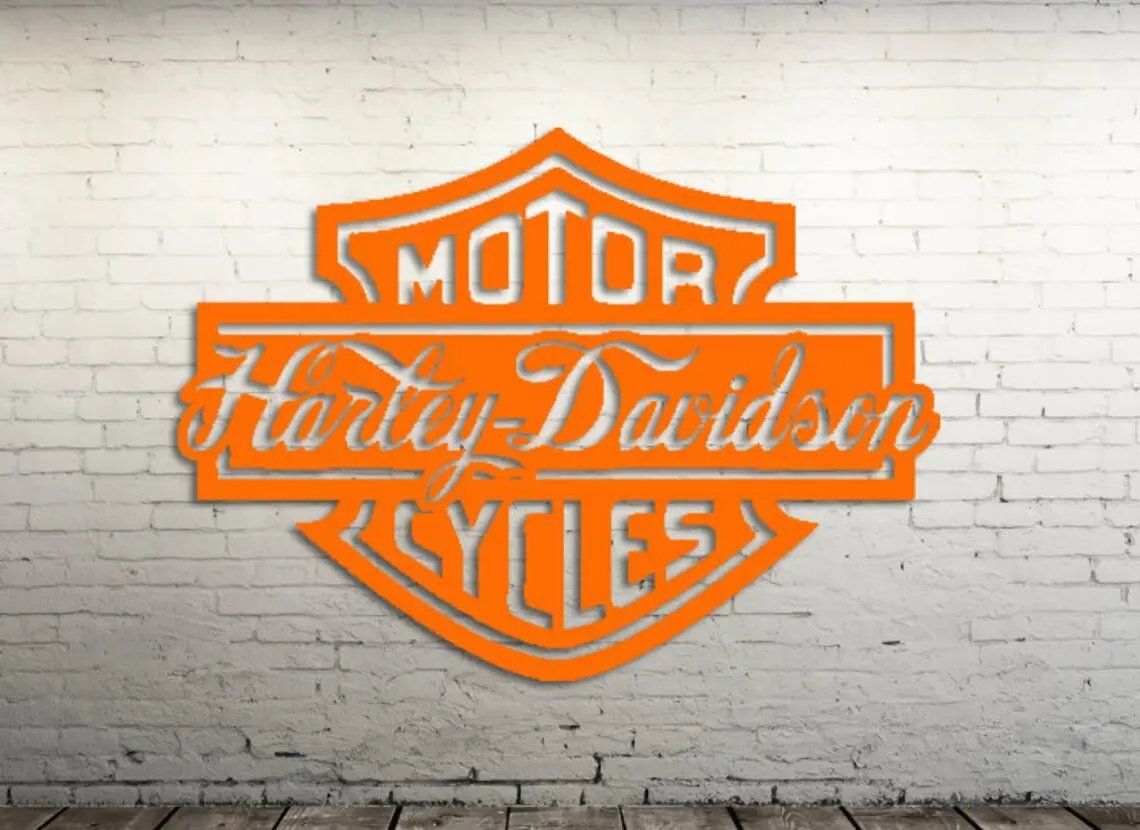 H-D Badge w/Cursive Decal The Bearded Craftsman US