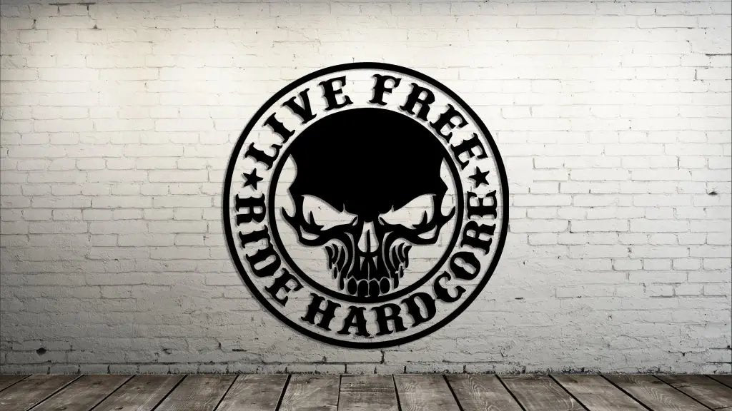 Live Free, Ride Hard Decal The Bearded Craftsman US