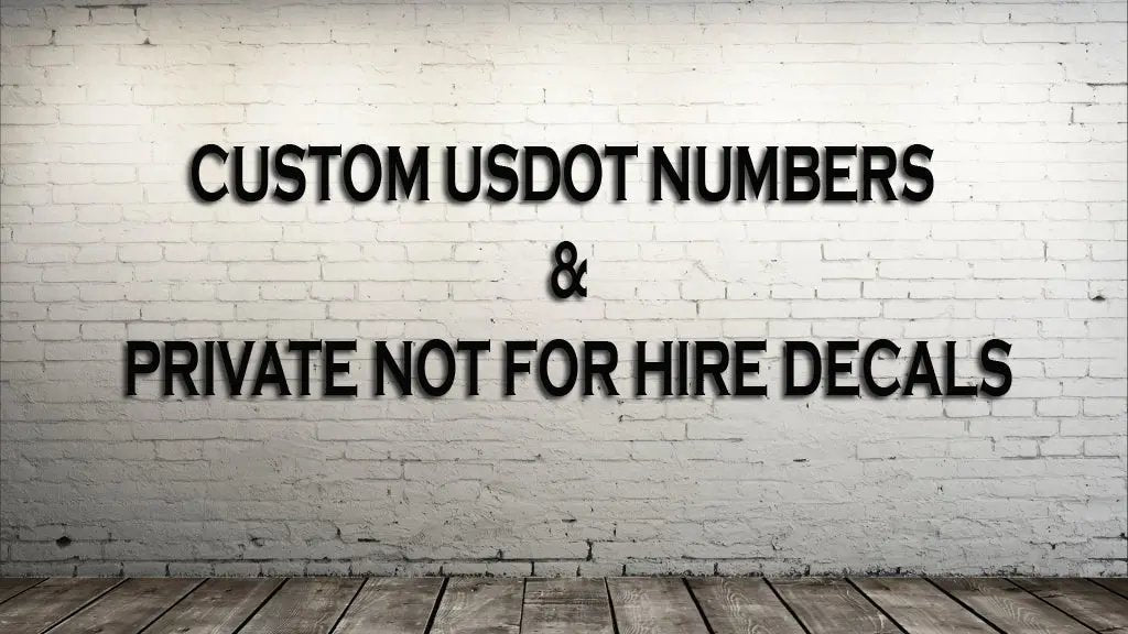 Custom  US DOT Numbers & Private Decals The Bearded Craftsman US