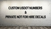 Custom  US DOT Numbers & Private Decals The Bearded Craftsman US