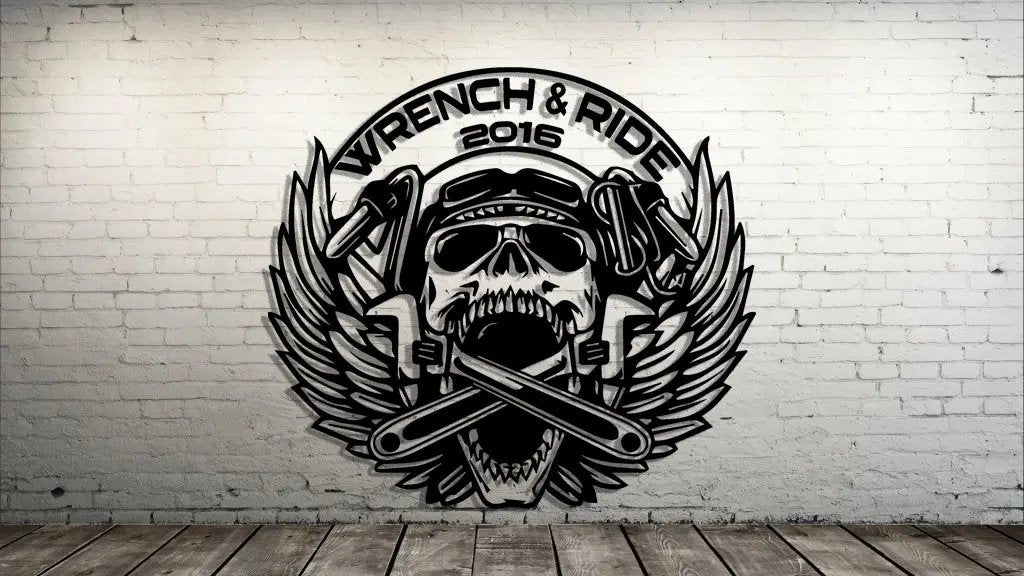 Wrench & Ride Decal The Bearded Craftsman US