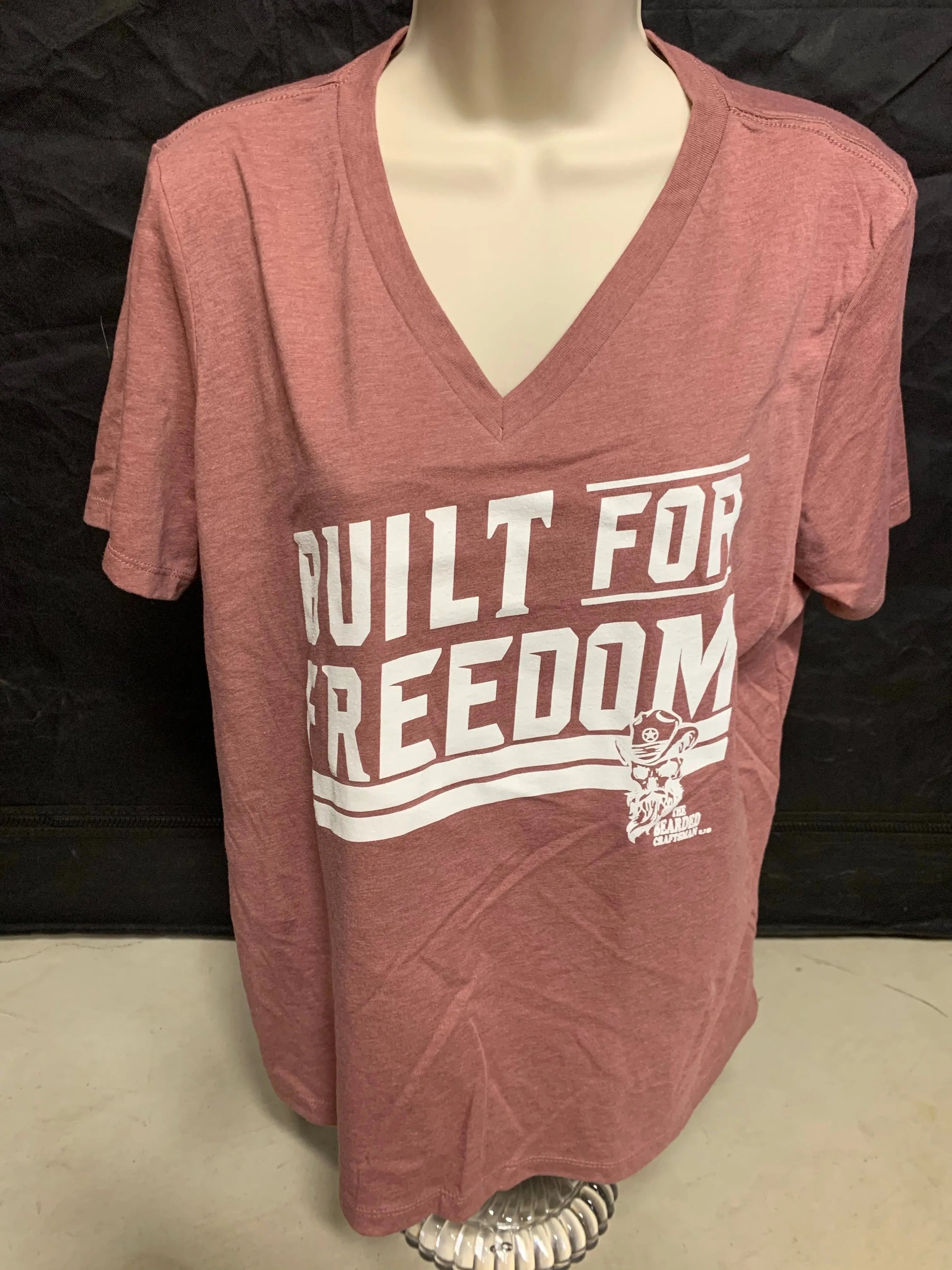 Built for Freedom Ladies V-Neck The Bearded Craftsman US