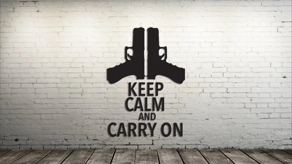 Keep Calm Carry on Gun Decal The Bearded Craftsman US