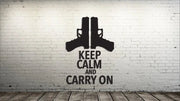 Keep Calm Carry on Gun Decal The Bearded Craftsman US